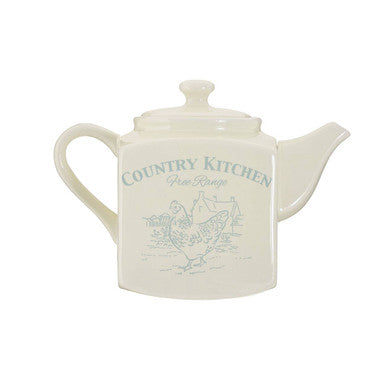 Blue and Cream Teapot