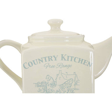 Blue and Cream Teapot