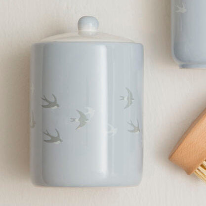 Light Blue Bird Design Canister