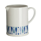 Blue and Cream Fish Design Jug