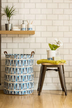 Blue and Cream Fish Design Jug