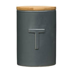 Dark Grey Tea Canister