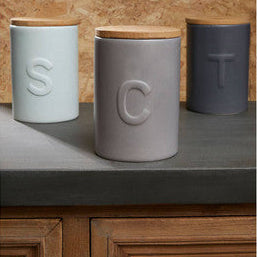 Pale Blue Sugar Canister