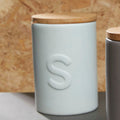 Pale Blue Sugar Canister