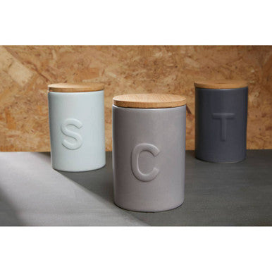 Pale Blue Sugar Canister