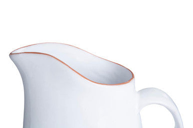 Terracotta White Glazed Pitcher