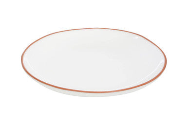 Terracotta White Glazed Dinner Plate