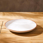 Terracotta White Glazed Dinner Plate