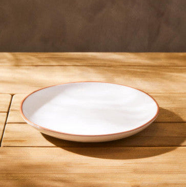Terracotta White Glazed Dinner Plate