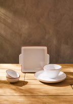 Terracotta White Glazed Dinner Plate