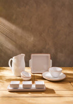 Terracotta White Glazed Dinner Plate