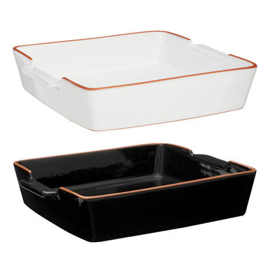 Terracotta White Glazed Oven to Table Dish