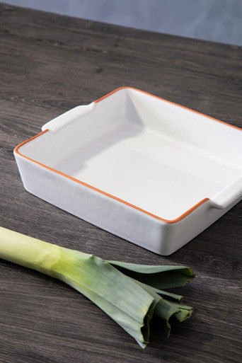 Terracotta White Glazed Oven to Table Dish