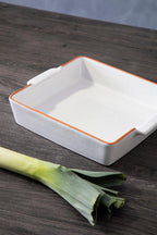 Terracotta White Glazed Oven to Table Dish