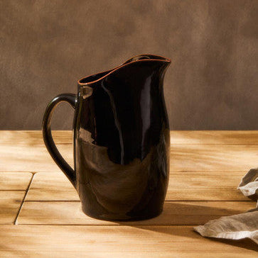 Terracotta Black Glazed Pitcher