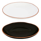 Black Glazed Terracotta Dinner Plate