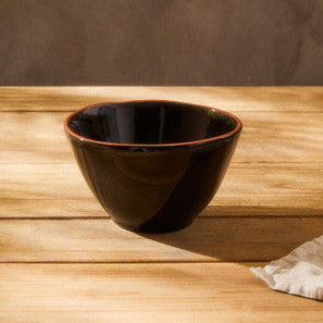 Black Glazed Terracotta Cereal Bowl