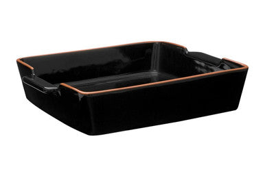 Terracotta Black Glazed Oven to Table Dish