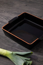 Terracotta Black Glazed Oven to Table Dish