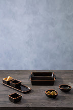 Terracotta Black Glazed Oven to Table Dish