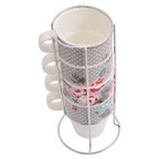 Set of Four Stackable Mugs with Stand