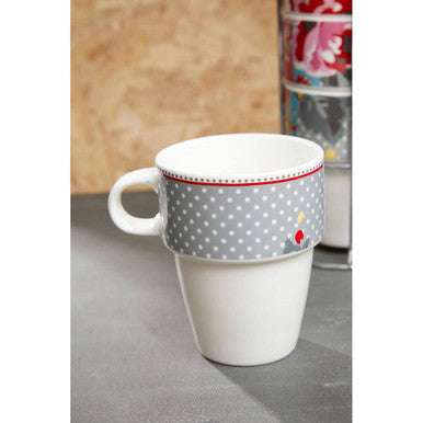 Set of Four Stackable Mugs with Stand