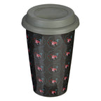Ditsy Floral Ceramic Reusable Mug with Silicone Lid