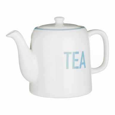 White and Blue Teapot