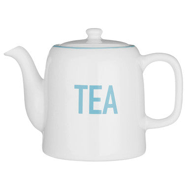 White and Blue Teapot