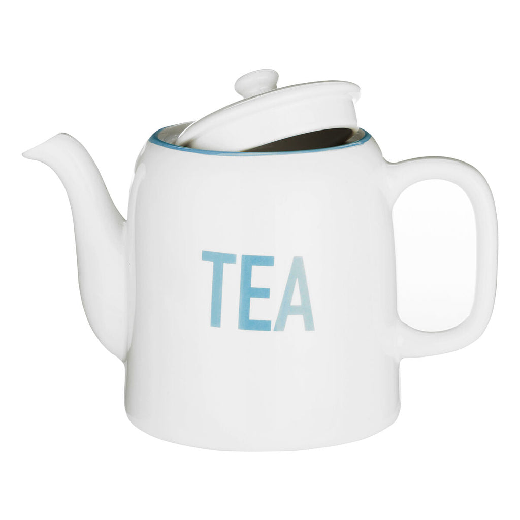 White and Blue Teapot