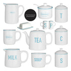 White and Blue Teapot