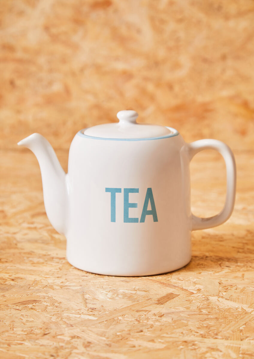 White and Blue Teapot