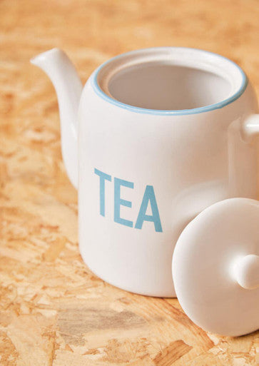 White and Blue Teapot