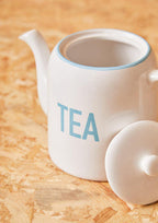 White and Blue Teapot