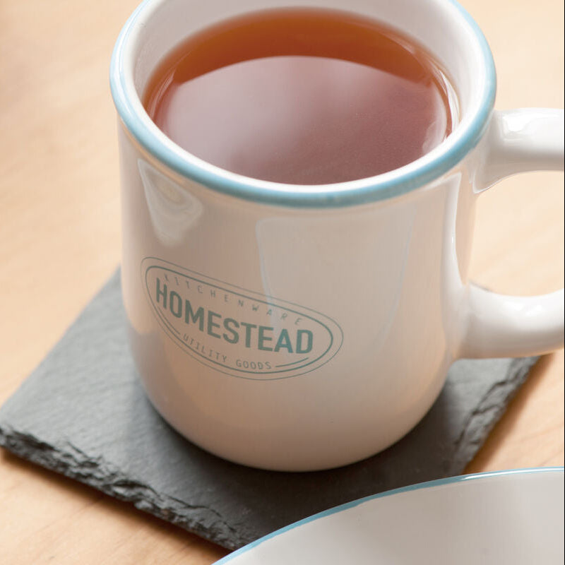 White and Blue Mug