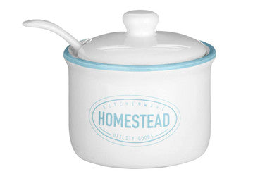 Sugar Pot with Lid and Spoon