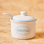 Sugar Pot with Lid and Spoon