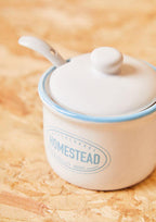 Sugar Pot with Lid and Spoon