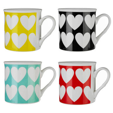 Set of Four Design Mugs