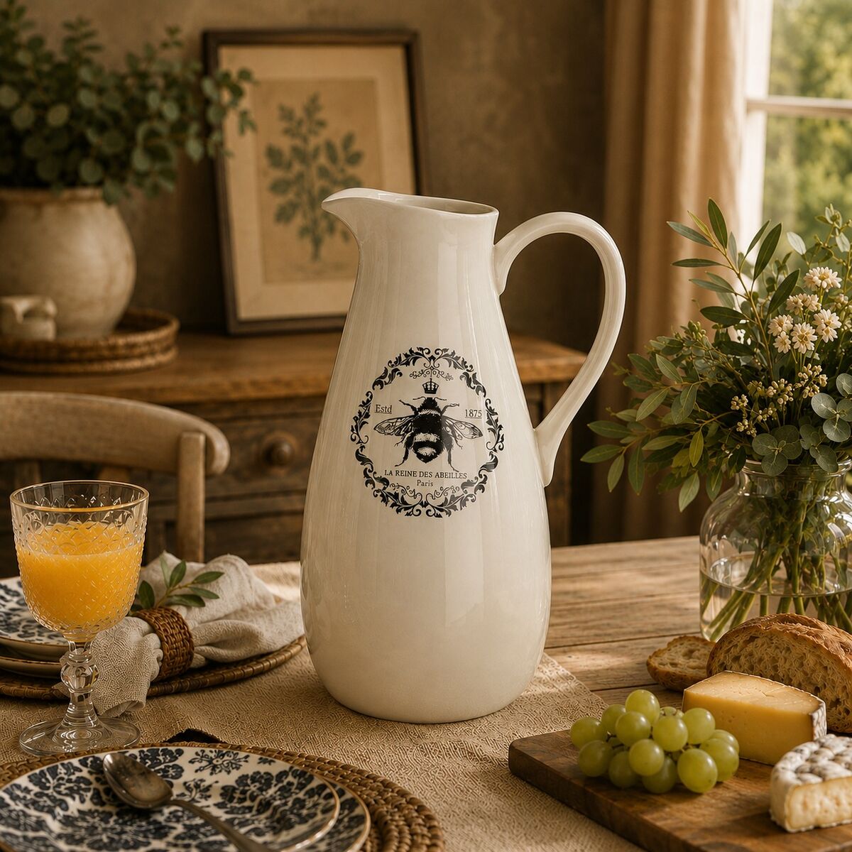 Black and White Pitcher