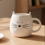 Cat Mug and Coaster | Ivory