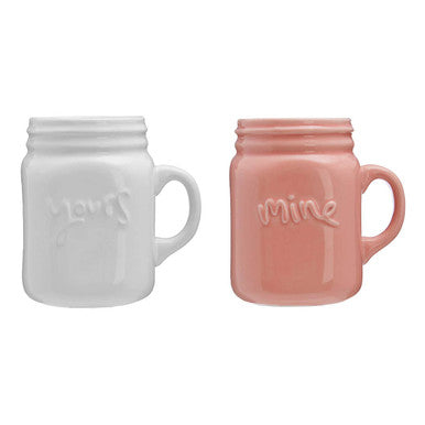 Set of Yours and Mine Mugs