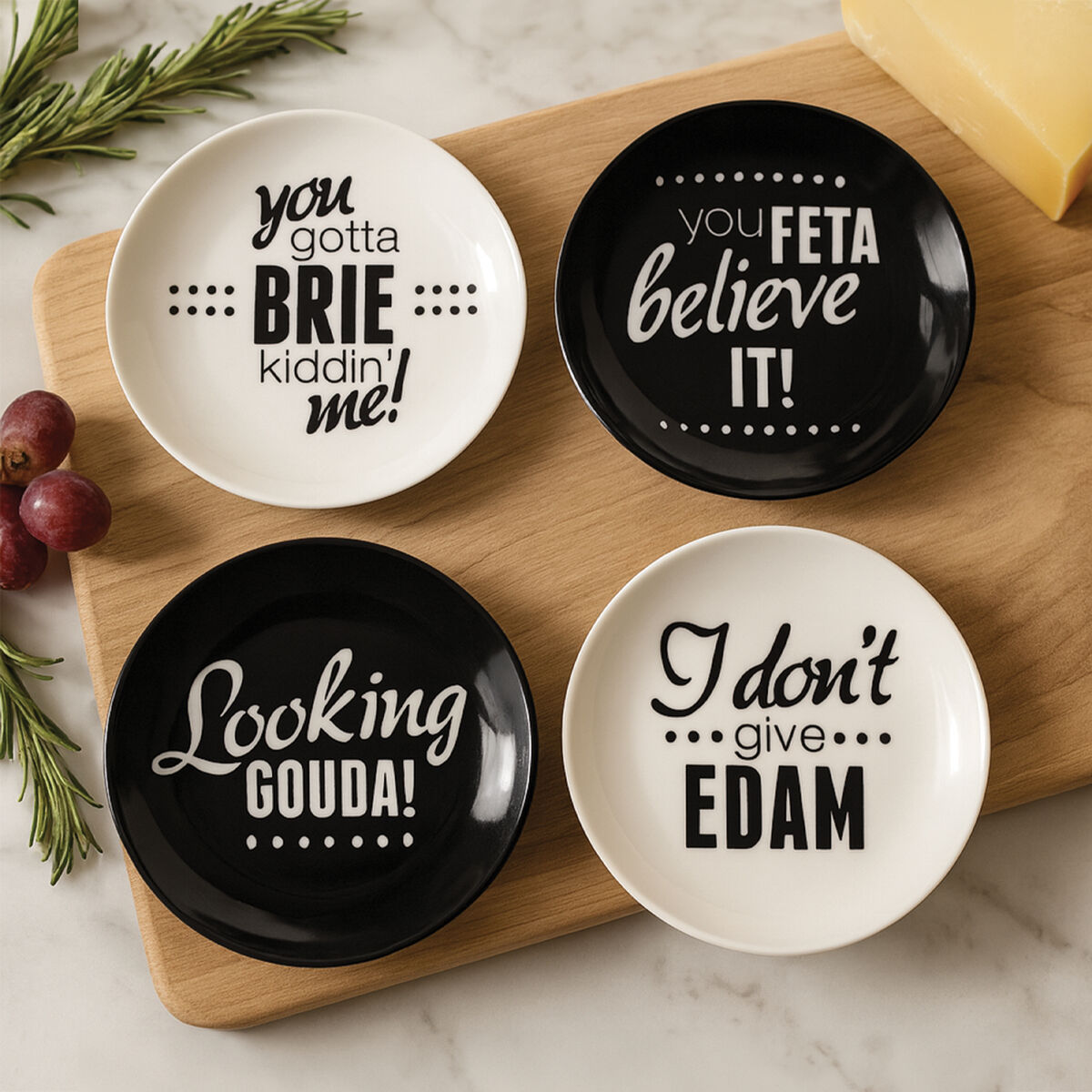 Set of Four Cheese Plates