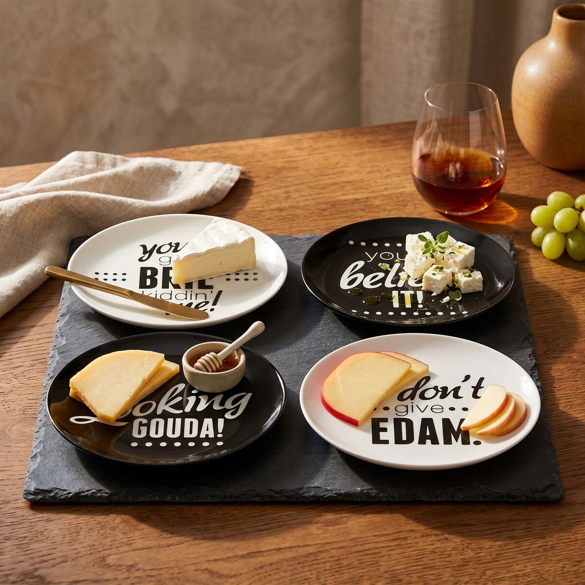 Set of Four Cheese Plates