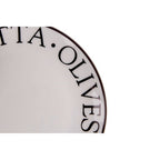 Black Rim Lettering Antipasti Plates Set of Four