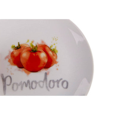 Vegetable Motif Antipasti Plates Set of Four