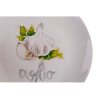 Vegetable Motif Antipasti Plates Set of Four