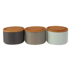 Set Of Three Stacking Canisters