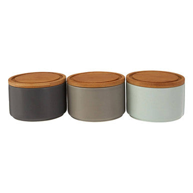 Set Of Three Stacking Canisters
