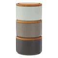Set Of Three Stacking Canisters